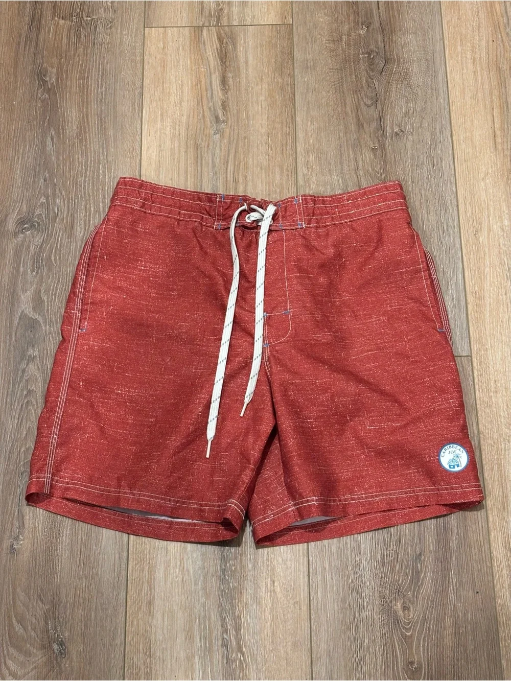 CARIBBEAN JOE Men’s SIZE LARGE Swim Trunks Drawstring Pockets Summer Outdoor Y2K